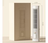 Ventilateur de tour sans pales, 3 vitesses, silencieux, portable (blanc)