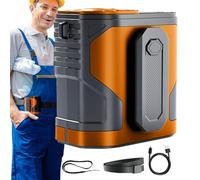 Ventilateur de vie portable, lampe de poche rechargeable, portable, 100 vitesses, refroidisseur, ventilateur rafraîchissant portable pour la taille et le cou, pour randonnée, camping, pêche, plage