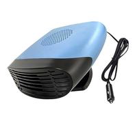 Ventilateur de voiture 12 V 150 W avec chauffage, diffuseur et dégivreur intégrés - Ventilateur portable rotatif à 360°, pour une