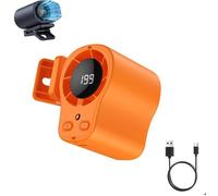 Ventilateur de Voiture à Clip, 199 Vitesses, Écran LED, 1500mAh, 360° Réglable, Clip de Fixation, pour Camping, Sport et Voyage