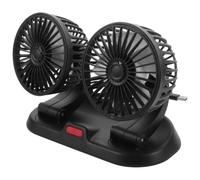 Ventilateur de Voiture à Double Tête USB Rotatif Refroidissement | Abs, Alimentation Usb, Rotation 360°, Usage Maison et Bureau, Flux D’air Puissant, Format Mini
