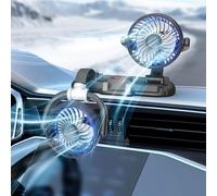 Ventilateur de voiture alimenté par USB à 3 vitesses compatible avec les voitures, SUV, camionnettes, camions et camping-cars. 1. Boîtier en ABS avec câble et flux d'air fiable (Dual 1931)