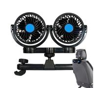 Ventilateur de voiture, refroidisseur portable réglable puissant, ventilateur de voiture à double tête, pour conducteur, femmes, hommes, été, véhicule, camion, dossier arrière, prise d'air intérieure