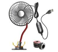 Ventilateur de voiture réglable à 3 vitesses pour conducteur | Gadgets de circulation d'air USB puissants et portables, pour chariot de golf, camion, siège arrière, voyage