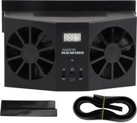 Ventilateur de voiture, ventilateur solaire refroidissement portable noir simplement utile pour les amateurs de décoration de voiture