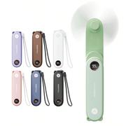 Ventilateur de voyage portable pliable mini, rechargeable USB, capacité de batterie 1500 mAh, avec lampe de poche et veilleuse noir,Blanc,rose,bleu,Violet,vert,brunABS