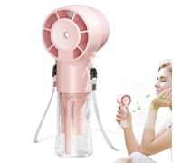 Ventilateur D'eau Portable | Ventilateur Haute Vitesse 12000RPM avec Nébulisation D'eau | Petit Nébuliseur De Refroidissement Silencieux Portable 1200mAh Pour Temps Chaud Terrasse Bain De Bord