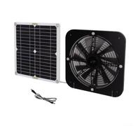 Ventilateur d'échappement monocristallin 100 W alimenté par panneau solaire pour serre pour poulailler chien niche ventilation jusqu'à 200 m²