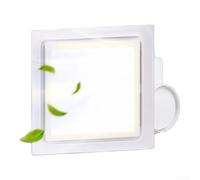 Ventilateur d'échappement silencieux pour plafond en gypse, grande ventilation de 36 cm avec clapet anti-retour automatique, extracteur ABS à faible bruit 40 dB pour flux d'air de salle de bain