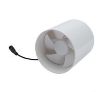 Ventilateur d'évacuation rond de 110 mm pour tuyau en PVC de 10,2 cm pour | Boitier en plastique, débit d'air de 115 m³/h, silencieux (42 dB), convient pour la cuisine et la salle de bain
