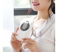 Ventilateur d'extérieur portable, rechargeable par USB, blanc
