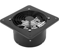 Ventilateur d'extraction 25,4 cm - Ventilateur mural pour cuisine - Clapet anti-retour - Carré - Portable - Noir