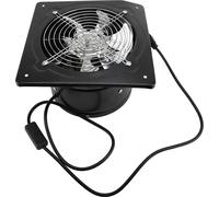 ventilateur d'extraction 3 trous avec interrupteur Ventilateur silencieux pour hotte de cuisine, salle de bain, usage industriel Noir 8 pouces 80W