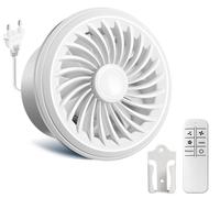 Ventilateur d'extraction de 150 mm, débit de 240 m³/h, puissance de 5 W, réversible, avec télécommande