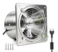 Ventilateur d'extraction de 150 mm, débit de 600 m³/h, ventilateur mural industriel silencieux avec clapet anti-retour