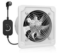 Ventilateur d'extraction de 150 mm, moteur à courant continu, silencieux, débit de 527 m³/h, équipé d'une valve de non-retour, de couleur blanche