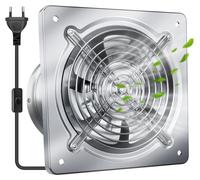 Ventilateur d'extraction de 200 mm, débit de 980 m³/h – Fonctionnement silencieux, valve anti-retour pour une meilleure ventilation