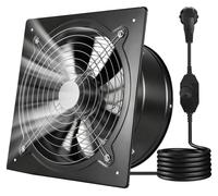 Ventilateur d'extraction de 30,5 cm, ventilateur mural à haute vitesse de 1 558 CFM avec régulateur de vitesse, faible consommation de 70 W, ventilateur d'extraction portable pour grenier, garage, sou