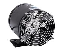 Ventilateur d'extraction de fumée puissant, très silencieux, ventilation bidirectionnelle, absorbe rapidement les fumées d'huile, 6/10 pouces avec adaptateur ,Ultra silencieux(Black 6 inches)