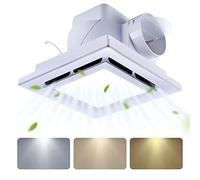 Ventilateur d'extraction de salle bain à montage au plafond avec lumière changeante couleur 110 pi³/min 3000 K/4000 K/6000 K Ø 4,0 pouces Ventilation efficace Commercial