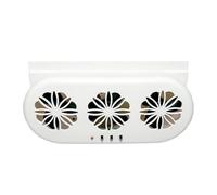 Ventilateur d'extraction de voiture 3 ventilateurs alimentés par énergie solaire USB ventilateur