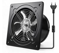 Ventilateur d'extraction, diamètre 190 mm, débit 600 m³/h, niveau sonore 48 dB, en acier inoxydable, puissance 40 W