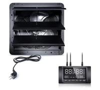Ventilateur d'extraction EC avec persienne - 10 vitesses - Régulateur intelligent d'humidité et de température - 220 V CA - Tailles 25–41 cm - Pour serre, garage - Violet prune