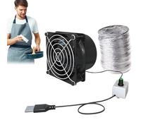 Ventilateur d'Extraction Extracteur D'Air Avec Absorbeur D'Odeurs | Mini Ventilateur USB Booster Intégré Vitesse Réglable pour Cuisine Salle de Bain Toilette Fenêtre