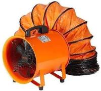 Ventilateur d'extraction industriel 230 W - Tuyau en PVC de 10 m - Portable - Hottes d'extraction - Ventilateur d'extraction - Orange