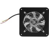 Ventilateur d'extraction - Montage mural - 220 V CA - 40 W - 18 cm - 2 600 tr/min - 220 m³/h - Clapet anti-retour - Noir