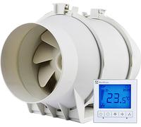 Ventilateur d'extraction, niveau sonore 29/31/33 dB, puissance 44/48/54 W, volume d'air 410/470/530 m³/h, vitesse 3 vitesses, diamètre du tuyau d'air 150 mm