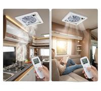 Ventilateur d'extraction pour camping-car, dimensions 40 cm x 40 cm, 12V DC, 10 vitesses, capteur de pluie intelligent, télécommande LCD