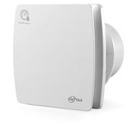 Ventilateur d'extraction pour salle de bain - 100 mm - 95 m³/h - Capteur d'humidité - Minuterie - Blanc