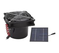 Ventilateur d'extraction solaire 50W - Dissipation thermique efficace-Tension 5-12V-Installation facile sur mur-Vitesse max 3000RPM
