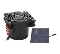 Ventilateur d'extraction solaire 50W - Dissipation thermique efficace - Tension 5-12V - Installation facile sur mur - Vitesse max