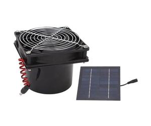 Ventilateur d'extraction solaire 50W - Dissipation thermique efficace - Tension 5-12V - Installation facile sur mur - Vitesse max