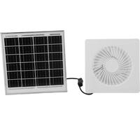 ventilateur d'extraction solaire 6in Blanc Rond 8W Panneau Solaire Ventilation Refroidissement Salle de Bain Cuisine