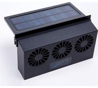 Ventilateur d'extraction solaire automatique USB Gills Cooler Ventilation automatique Noir