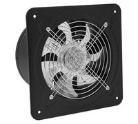 Ventilateur d'extraction - Ventilateur à montage mural - 80 W - 2600 tr/min - 50-60 dB - Prise US/EU - Boîtier métallique - Noir
