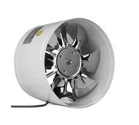 Ventilateur d'extraction, Ventilateur De Conduit En Ligne De 4 Pouces/6 Pouces, Booster D'échappement, Ventilateur De Refroidissement De L'air, Lames Métalliques(blanc,6 inch)