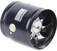 Ventilateur d'extraction - Ventilateur tubulaire en ligne - Diamètre Ø150 mm - Débit d'air 500 m³/h - Alimentation 220 V 40 W - Vitesse de rotation 2800 tr/min - Sept pales - noir