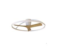 Ventilateur Diam.75 cm Dim. 45 W 3000/5000K Blanc et Bois- Mantra - Nepal II