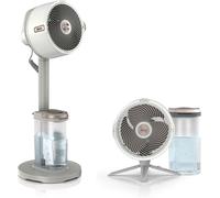 Ventilateur d'intérieur et d'extérieur FlexBreeze Pro, sans fil, avec système de brumisation, réservoir portable, portée de 20 mètres, modèle sur pied et modèle de table, 5 vitesses, fonctionnement si