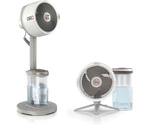 Ventilateur d'intérieur et d'extérieur FlexBreeze Pro, sans fil, avec système de brumisation, réservoir portable, portée de 20 mètres, modèle sur pied et modèle de table, 5 vitesses, fonctionnement si