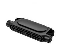 Ventilateur Double Tête Rotatif 360 Degrés Voiture Ventilateur Siège Appui-tête Avant Et Arrière Air Refroidissement Grande Batterie 3000mAH Réfrigération À 3 Vitesses(With battery Black)