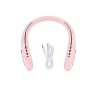 Ventilateur Electrique à 3 Vitesses Portatif Suspendu au Cou Rose