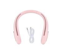 Ventilateur Electrique à 3 Vitesses Portatif Suspendu au Cou Rose