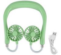Ventilateur électrique suspendu à cou de charge USB portable pour le sport en plein air (vert) G