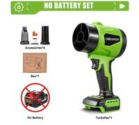 Ventilateur électrique - Turbo 2-en-1 - 4000 W - Moteur sans balais - 350 m/s - Haute pression - Fonctionne sur secteur (sans batterie)