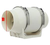 Ventilateur en ligne, débit d'air élevé, fonctionnement silencieux, 100 mm, blanc, 220 V, norme UE